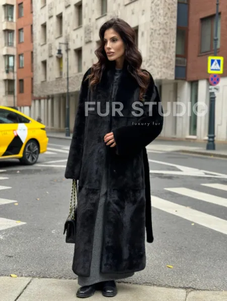 Шуба норковая черная 