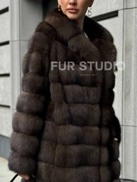 Шуба из соболиного меха - фото 1