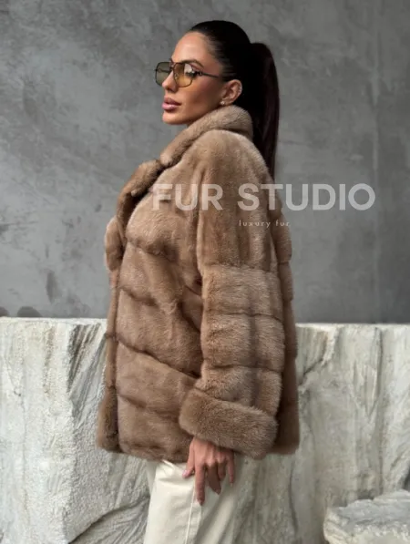 Норковая автоледи - цвет пастель - фото 9