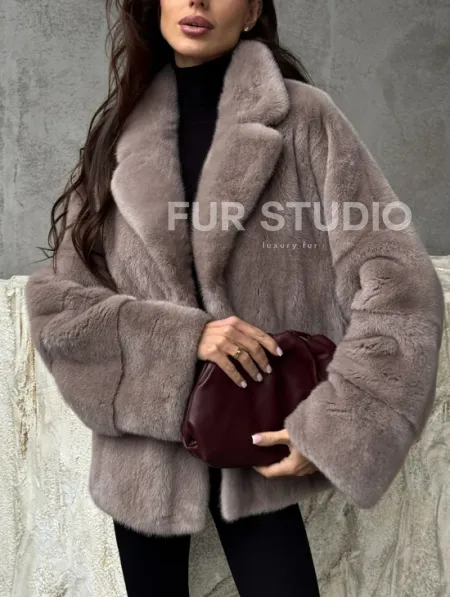 Короткая женская норковая шуба - фото 1