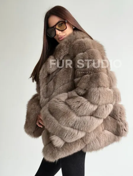 Шуба из меха финского песца - фото 5