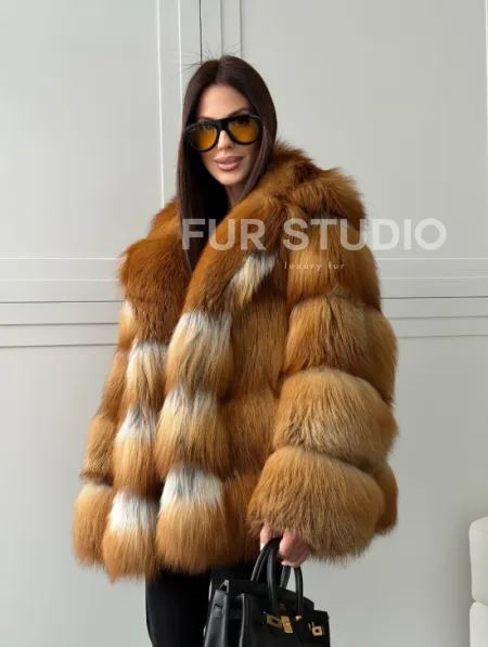 Шуба из натурального меха - лиса огнёвка - фото 14