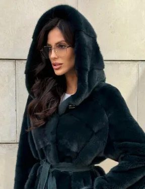 Шуба из аукционной норки NAFA с капюшоном - фото 5