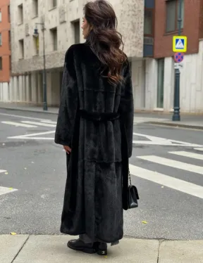 Шуба норковая черная 