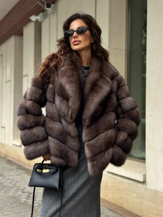 Шуба автоледи из аукционного седого соболя - фото 10