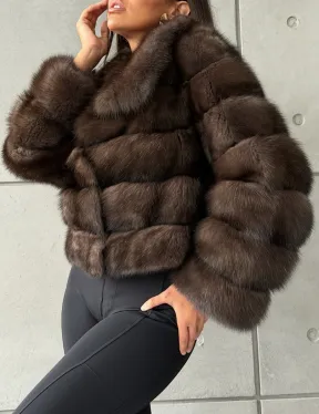 Короткая шуба из баргузинского соболя - фото 4