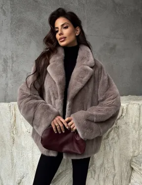 Короткая женская норковая шуба - фото 9