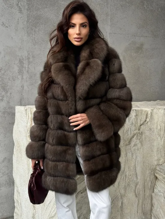 Женская шуба из соболя - фото 0