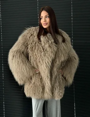 Полушубок из ламы - фото 12