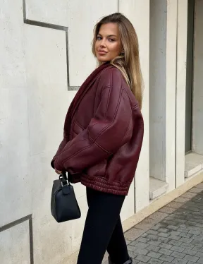 Дубленка женская зимняя - воротник шаль - фото 6