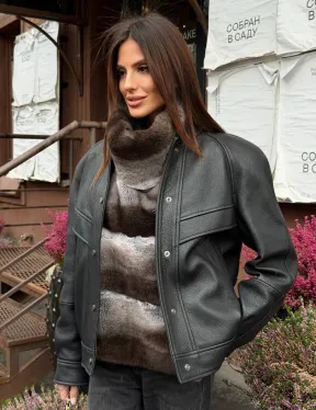 Манишка из кролика рекс под шиншиллу - фото 7