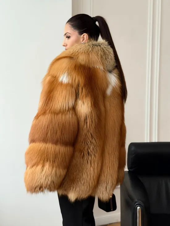 Шуба из лисы огневки - фото 4