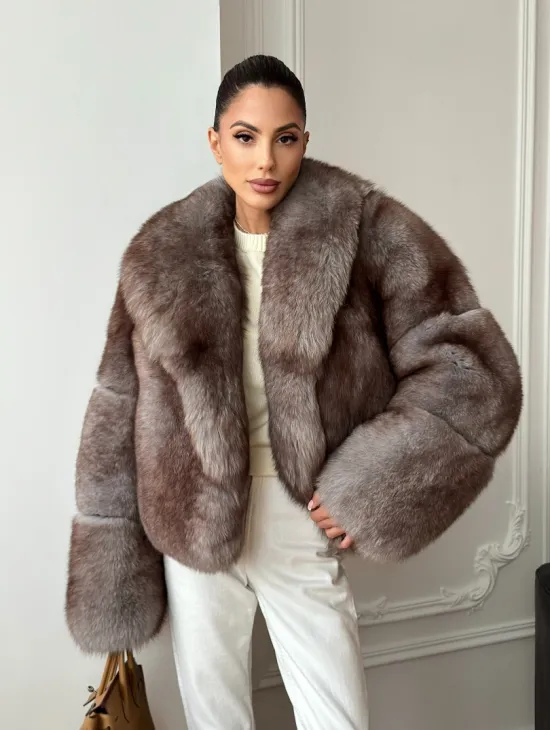 Короткая шуба из финского песца - фото 9