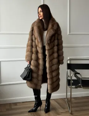 Шуба из куницы - английский воротник - фото 15