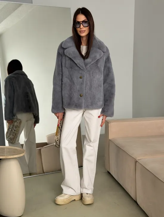 Короткая норковая шуба автоледи - фото 8