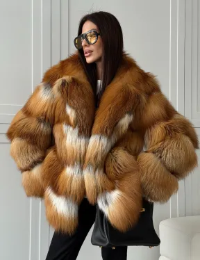 Шуба из натурального меха - лиса огнёвка - фото 7