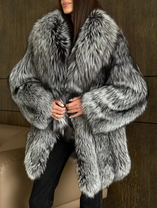Женская шуба из чернобурки - фото 5