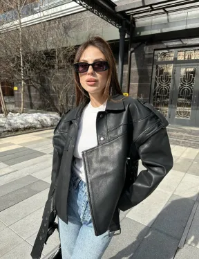 Косуха женская из натуральной кожи - фото 7