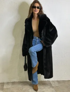 Норка BLACKGLAMA роспуск, английский воротник, кимоно - фото 7