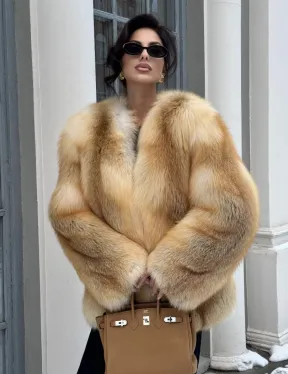 Шуба Premium из меха альпийской лисы - GOLDEN FOX - фото 9