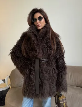 Шуба - дубленка из натуральной овчины (двусторонняя) - фото 1