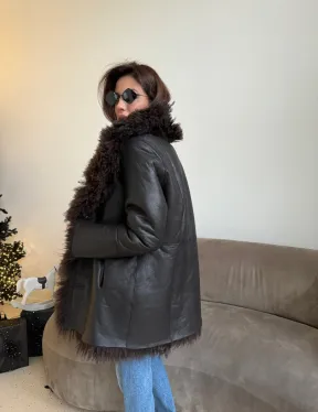 Шуба - дубленка из натуральной овчины (двусторонняя) - фото 7