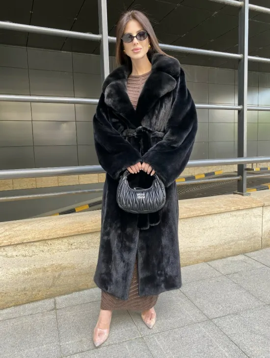 Норка BLACKGLAMA роспуск английский воротник - фото 1