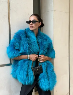 Накидка женская из меха чернобурки - Тиффани - фото 6