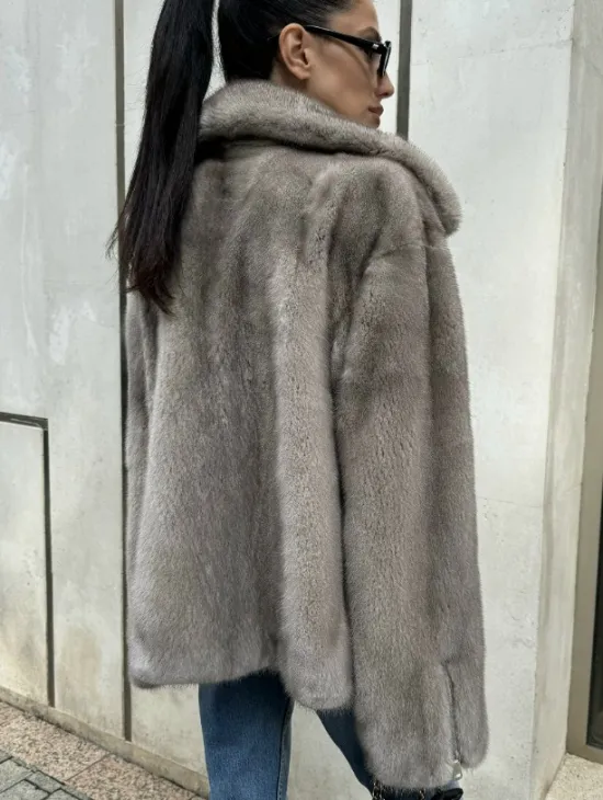 Шуба - косуха из меха норки - фото 5